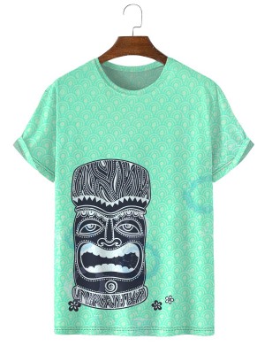 Men's Vintage aloha tiki Short Sleeve T-Shirt