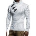 Pullover Turtleneck Jacquard Sweater